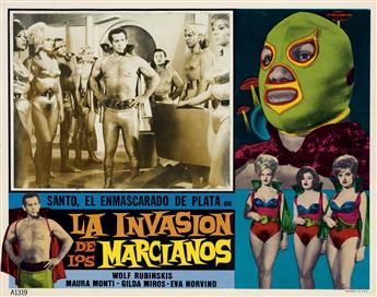 (CINEMA--MEXICAN LOBBY CARDS) Group of approx. 190 cards promoting more than 30 different Mexican films distributed by Azteca Films.